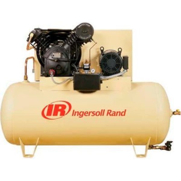 Ingersoll Rand Co Ingersoll Rand 2545E10-P, 10HP, Two-Stage Compressor, 120 Gal, Horiz., 175 PSI, 35 CFM, 3-Phase 200V 45465903